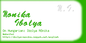 monika ibolya business card